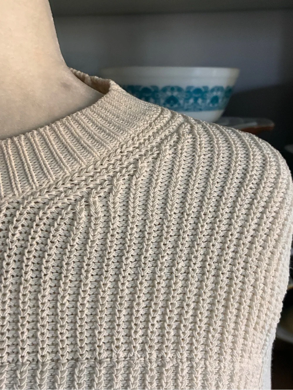 Pearl by Lela Rose Cream Fringe Macrame Knit Sweater - Size XS